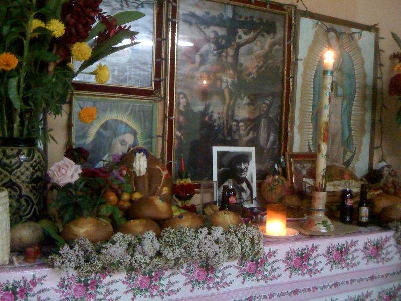 day of the dead mexico altar. DOTD Home Altar