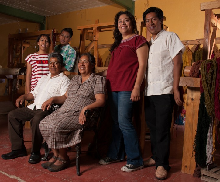 Chavez Family Weavers, portrait by Norma Schafer, 2012