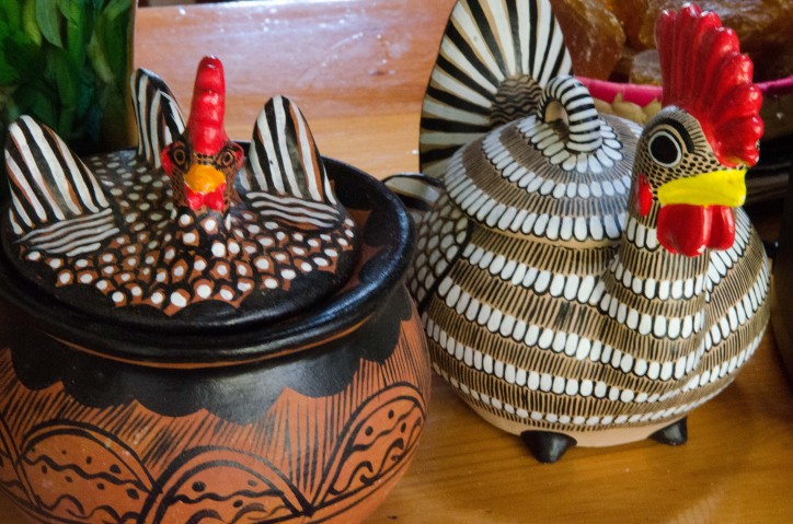 Whimsical Amantenango chicken pots