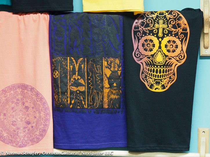 Great graphic T-shirts at La Chicarra graphic workshop