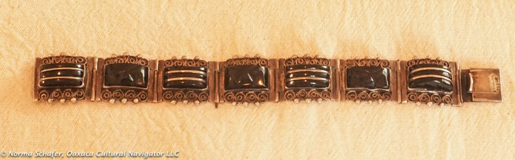 Black Onyx Vintage Bracelet, 7" long, $155