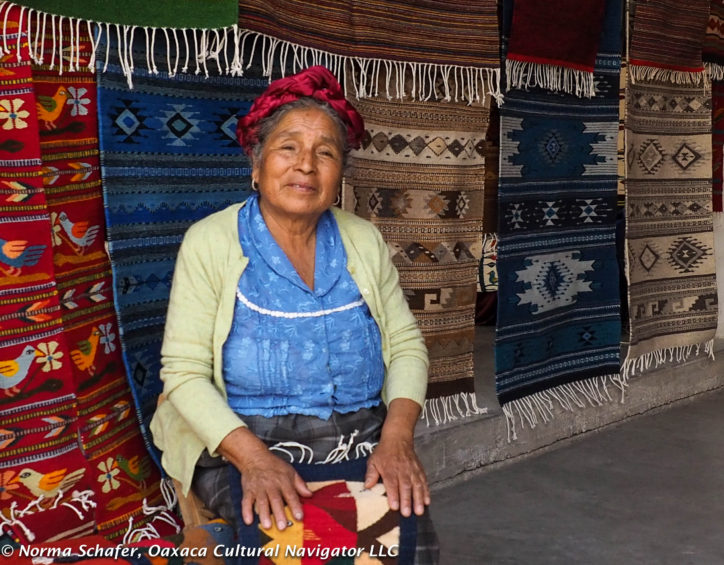 Weaver in the Teotitlan del Valle rug market